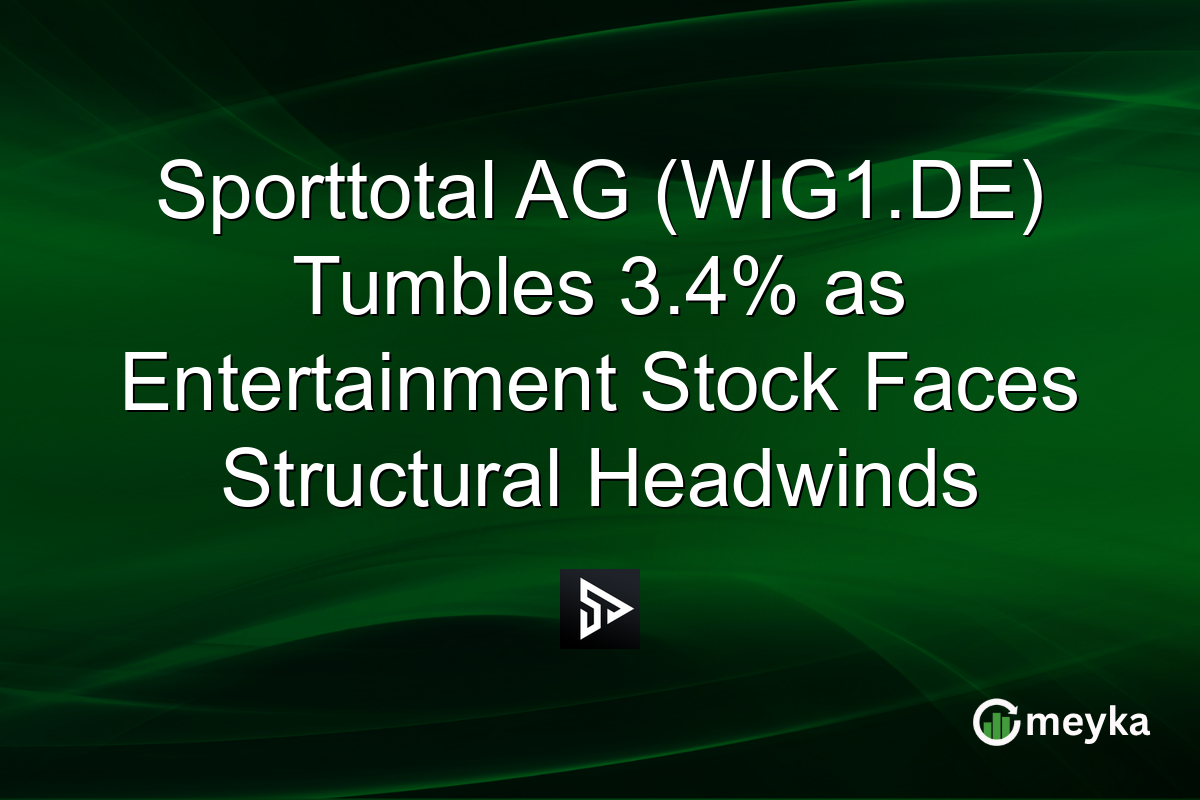 Sporttotal AG (WIG1.DE) Tumbles 3.4% as Entertainment Stock Faces Structural Headwinds