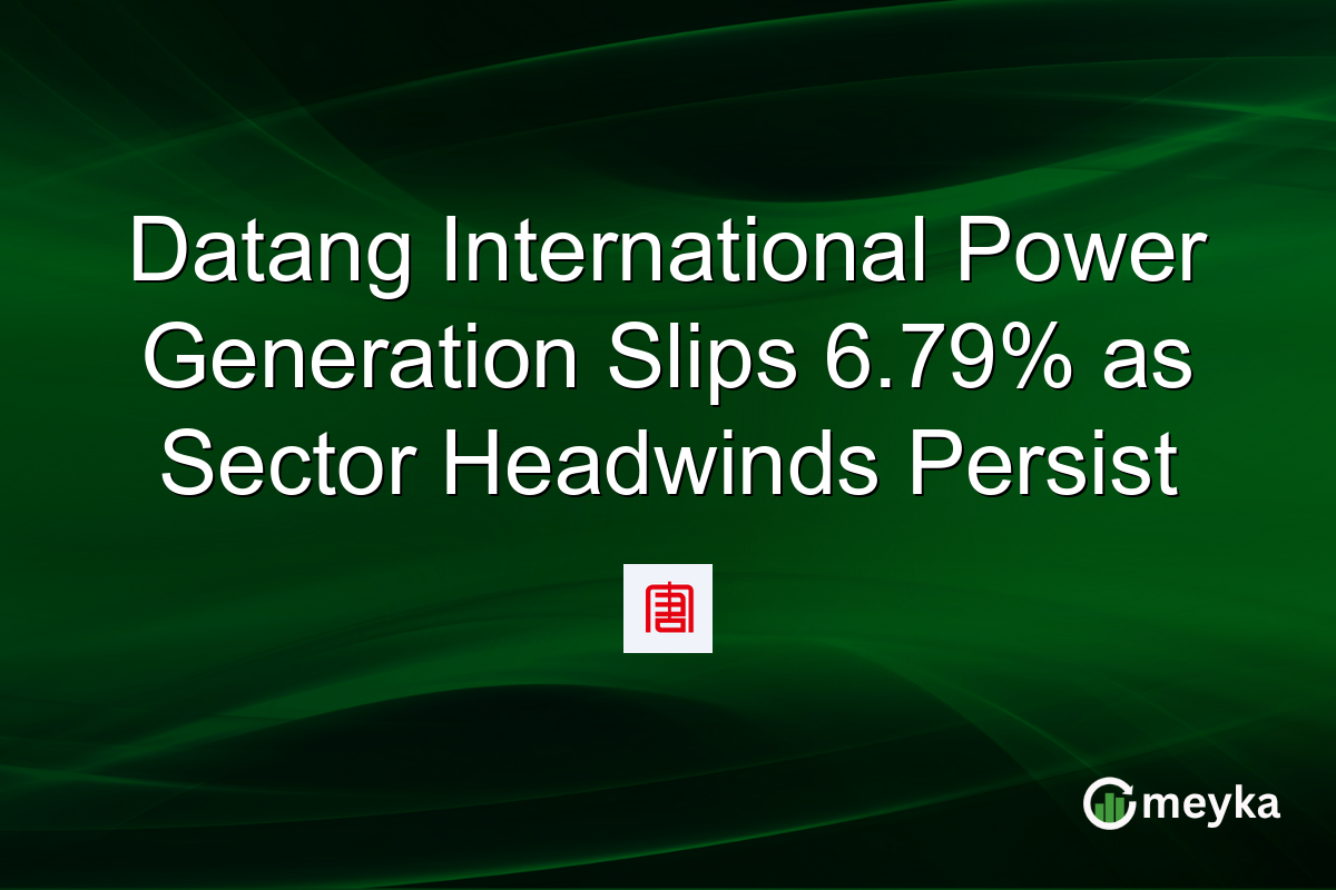 Datang International Power Generation Slips 6.79% as Sector Headwinds Persist