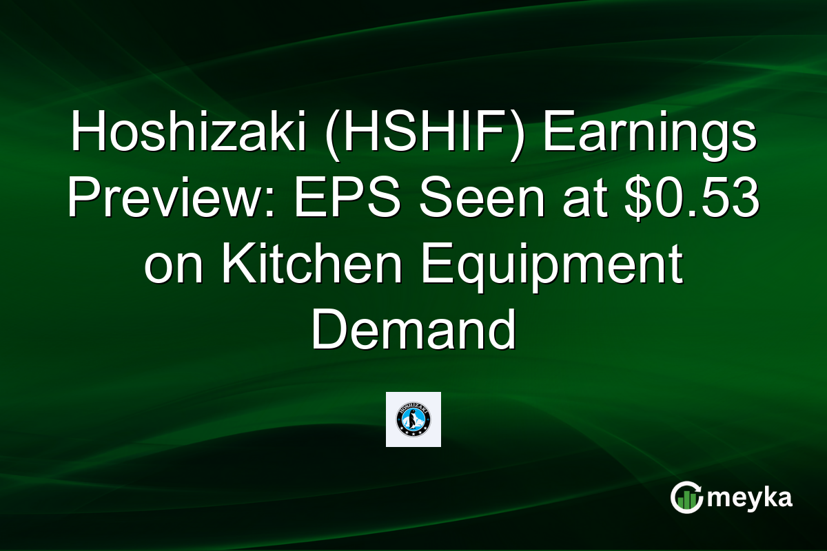 Hoshizaki (HSHIF) Earnings Preview: EPS Seen at $0.53 on Kitchen Equipment Demand