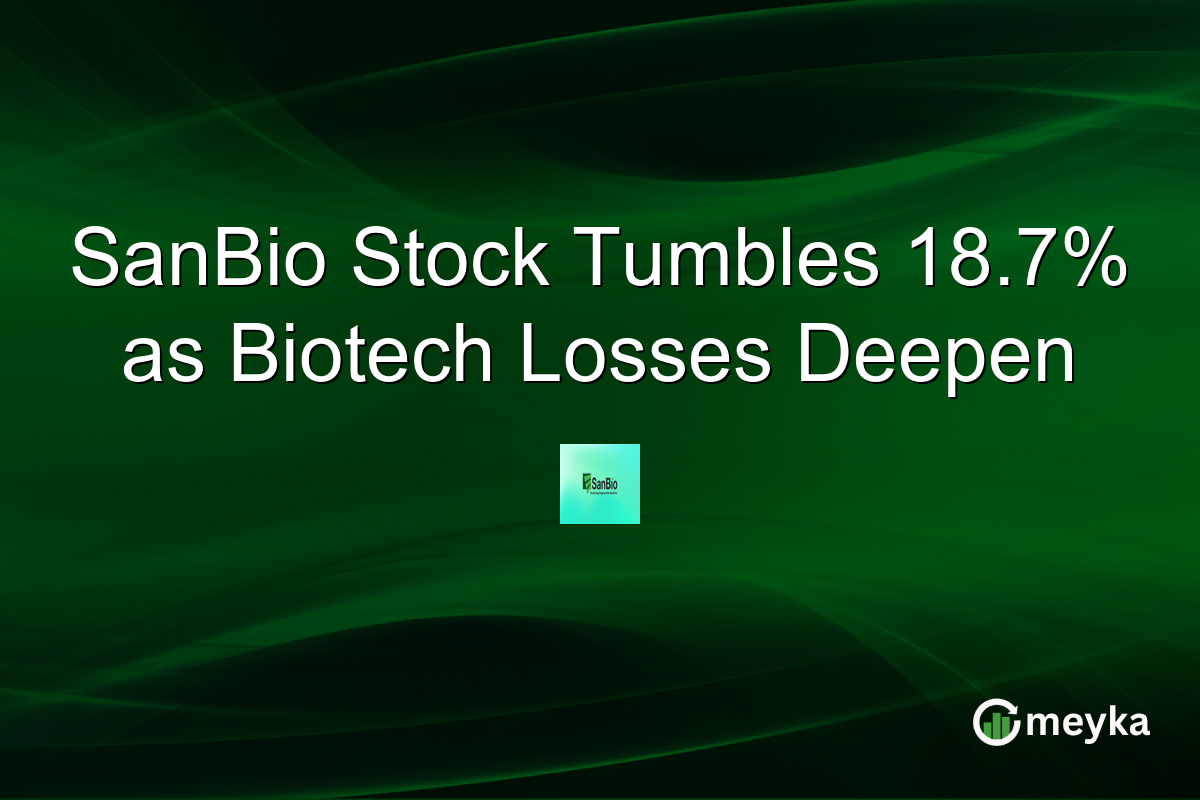 SanBio Stock Tumbles 18.7% as Biotech Losses Deepen