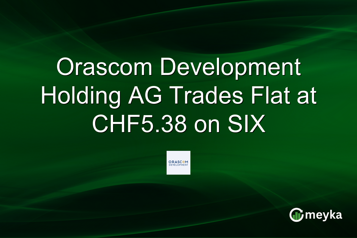 Orascom Development Holding AG Trades Flat at CHF5.38 on SIX