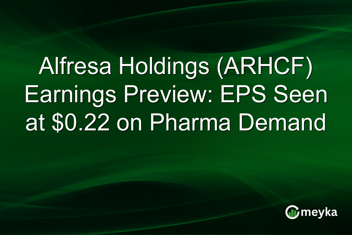 Alfresa Holdings (ARHCF) Earnings Preview: EPS Seen at $0.22 on Pharma Demand