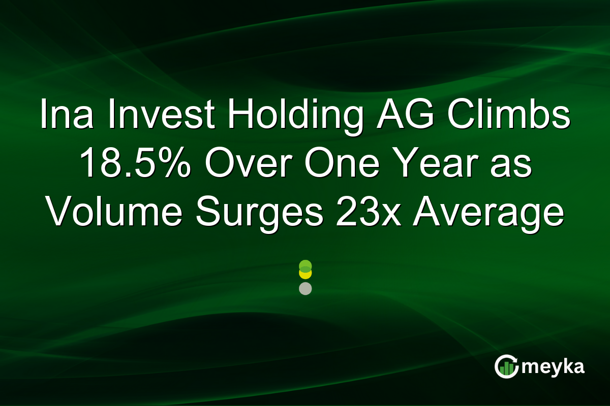 Ina Invest Holding AG Climbs 18.5% Over One Year as Volume Surges 23x Average