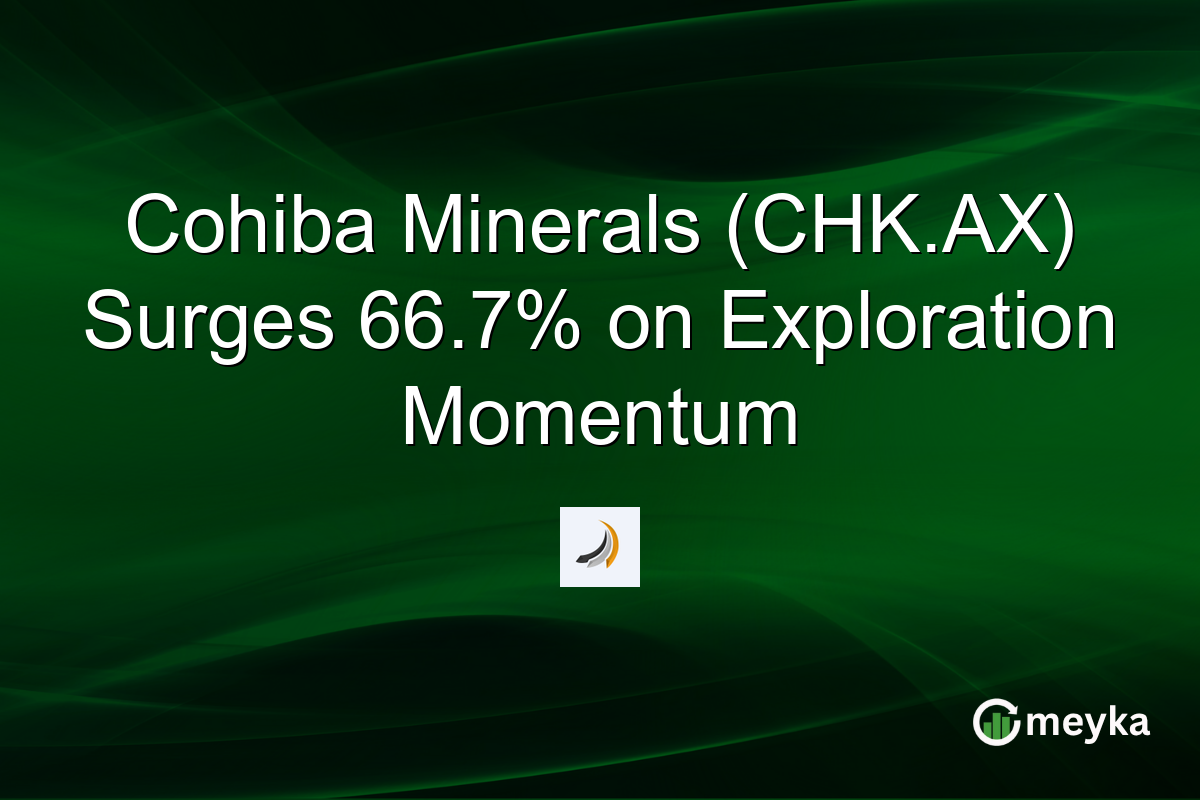 Cohiba Minerals (CHK.AX) Surges 66.7% on Exploration Momentum