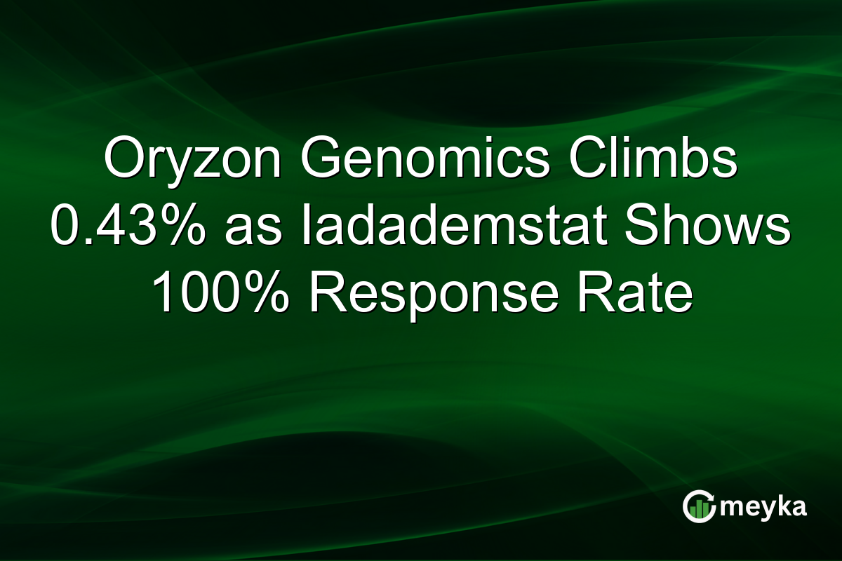 Oryzon Genomics Climbs 0.43% as Iadademstat Shows 100% Response Rate