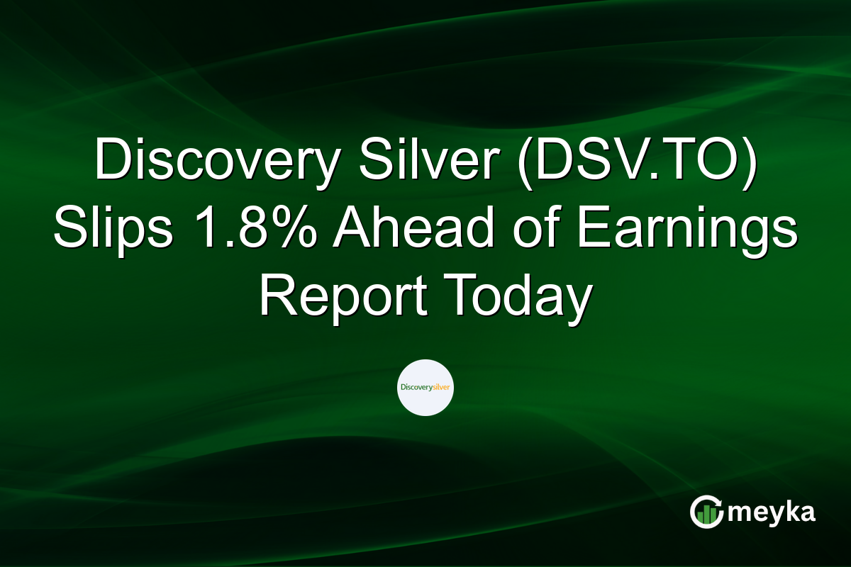 Discovery Silver (DSV.TO) Slips 1.8% Ahead of Earnings Report Today