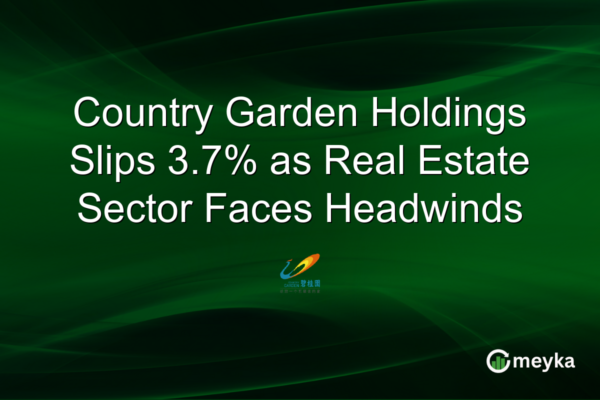 Country Garden Holdings Slips 3.7% as Real Estate Sector Faces Headwinds