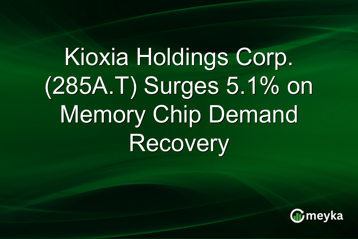 Kioxia Holdings Corp. (285A.T) Surges 5.1% on Memory Chip Demand Recovery