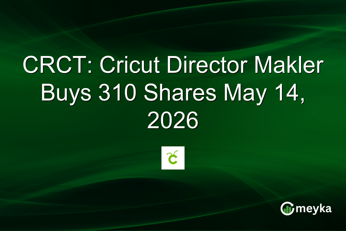CRCT: Cricut Director Makler Buys 310 Shares May 14, 2026