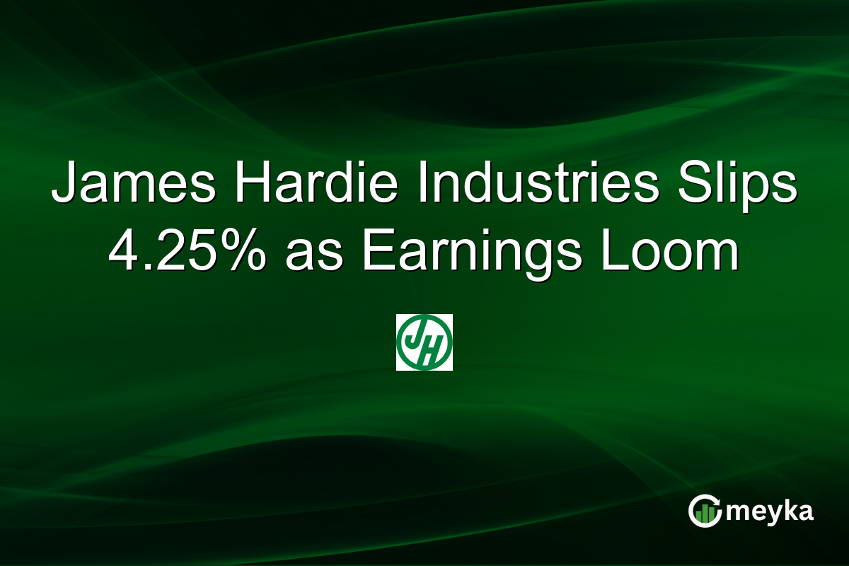 James Hardie Industries Slips 4.25% as Earnings Loom