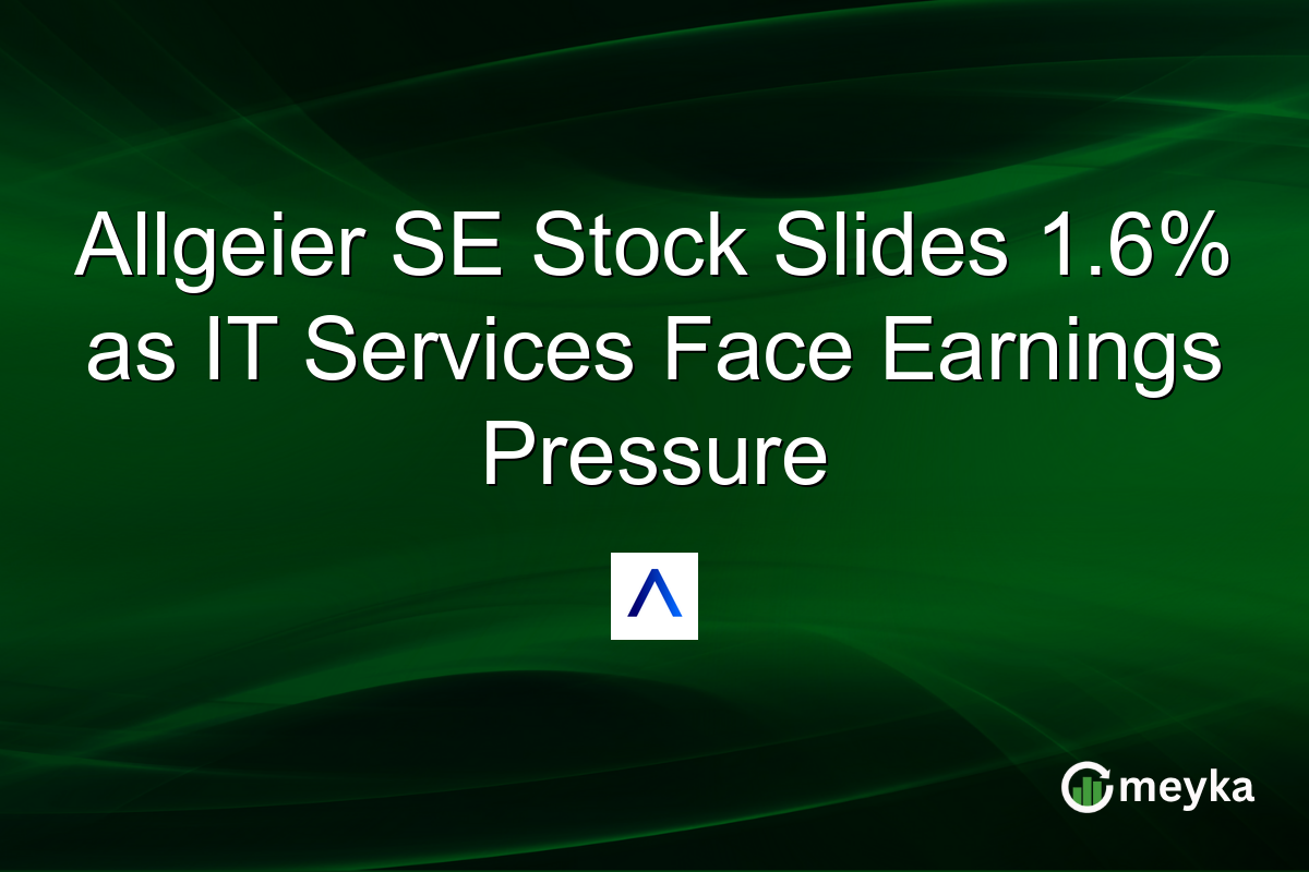 Allgeier SE Stock Slides 1.6% as IT Services Face Earnings Pressure