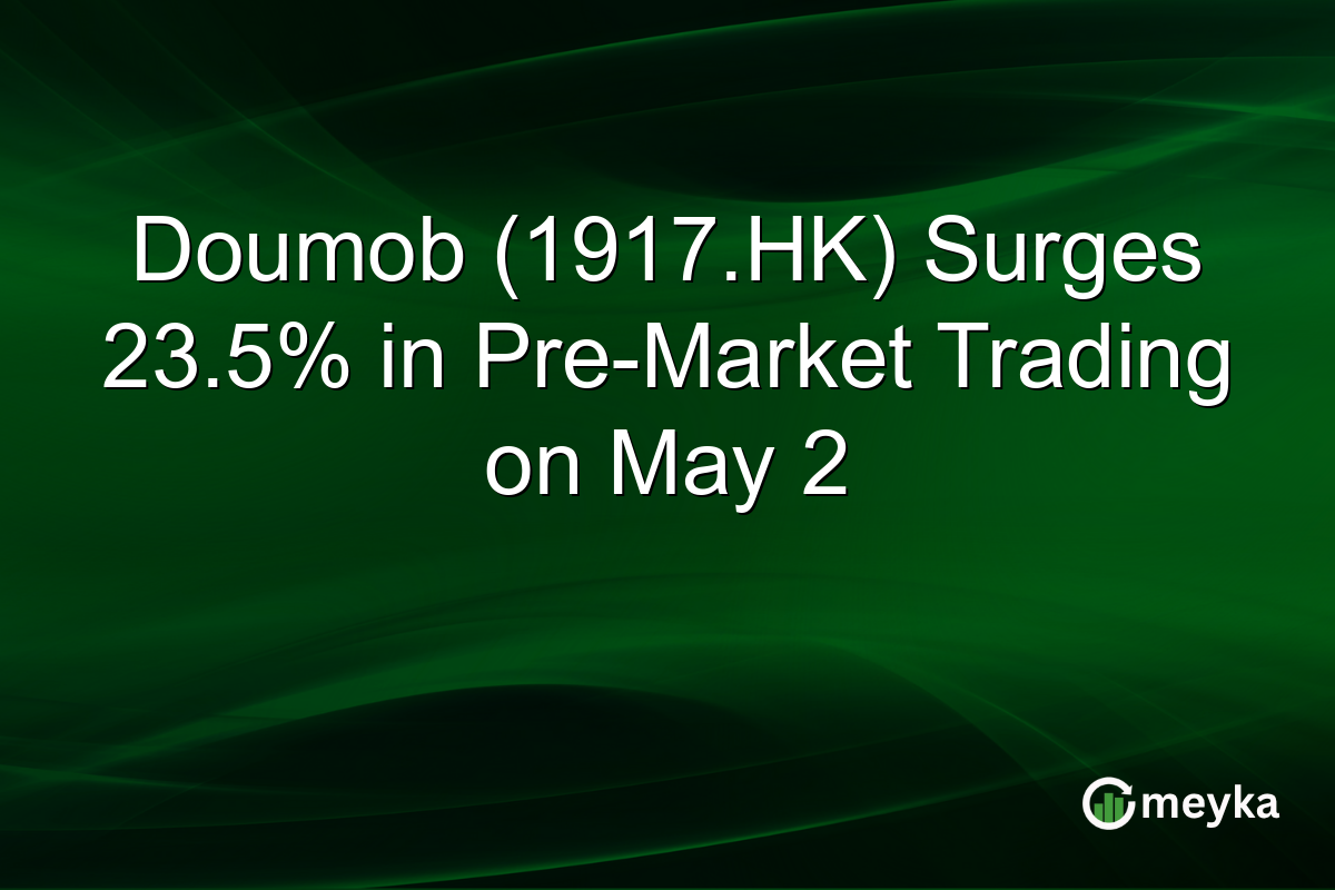 Doumob (1917.HK) Surges 23.5% in Pre-Market Trading on May 2