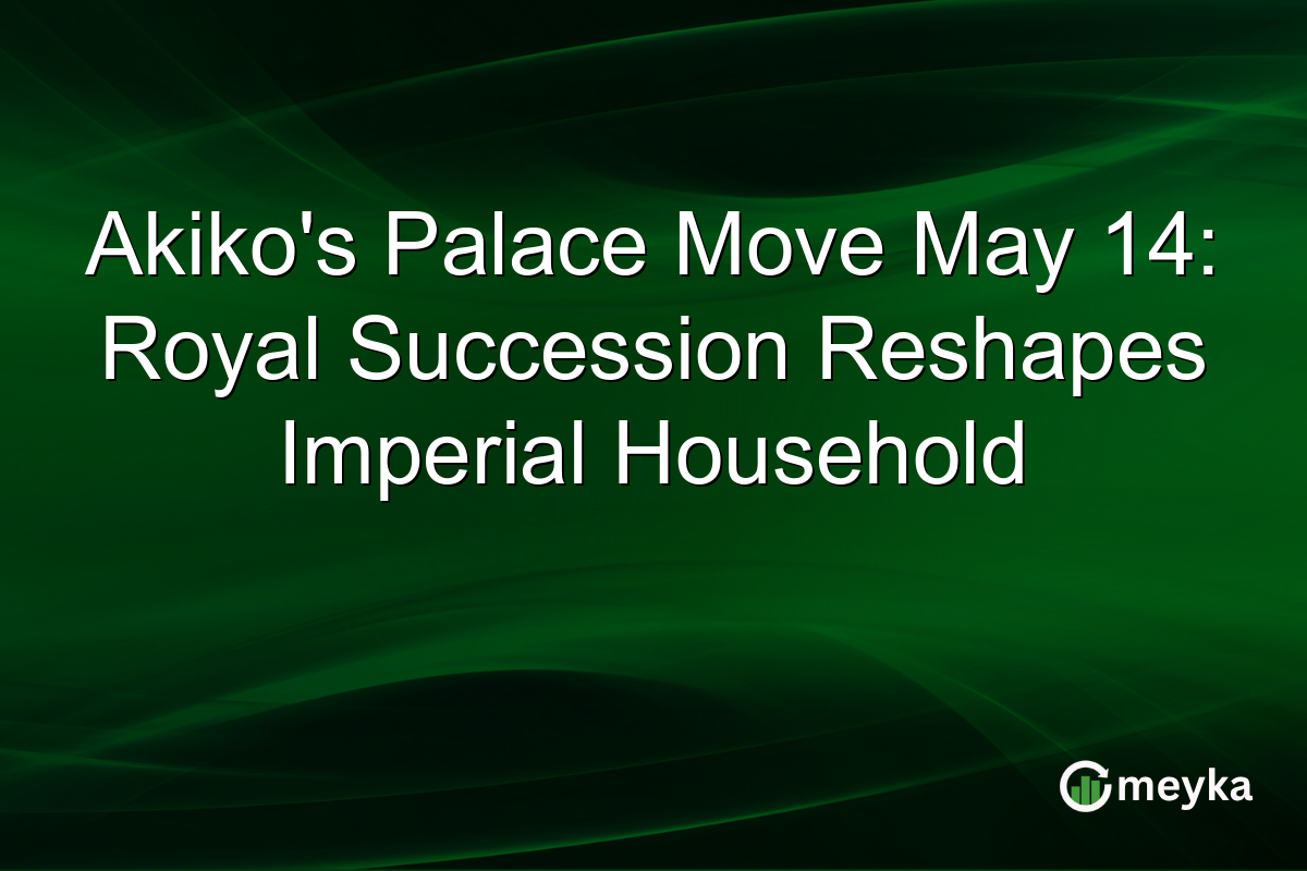 Akiko’s Palace Move May 14: Royal Succession Reshapes Imperial Household