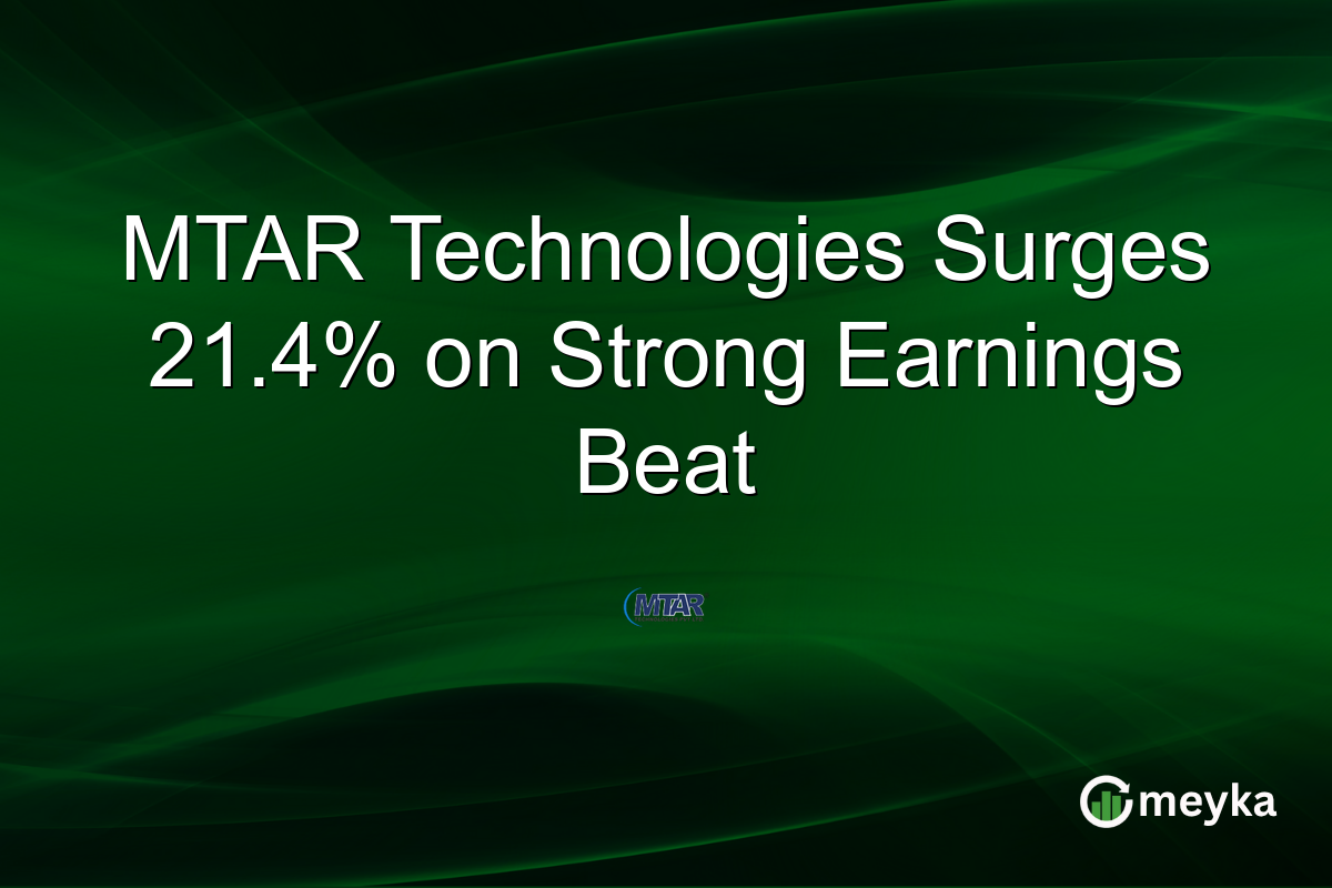 MTAR Technologies Surges 21.4% on Strong Earnings Beat