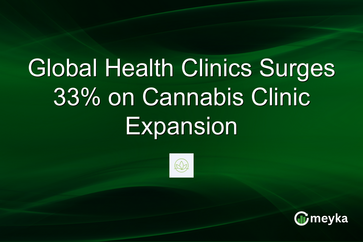 Global Health Clinics Surges 33% on Cannabis Clinic Expansion