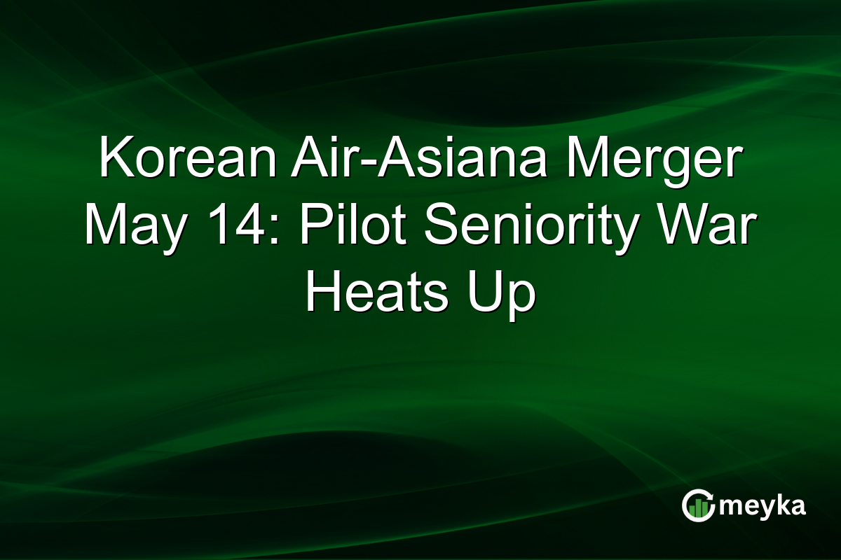 Korean Air-Asiana Merger May 14: Pilot Seniority War Heats Up