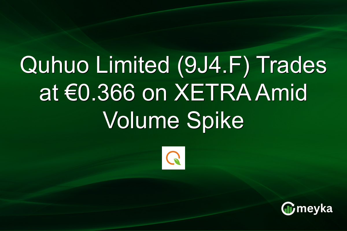 Quhuo Limited (9J4.F) Trades at €0.366 on XETRA Amid Volume Spike