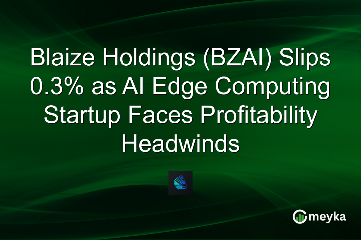 Blaize Holdings (BZAI) Slips 0.3% as AI Edge Computing Startup Faces Profitability Headwinds