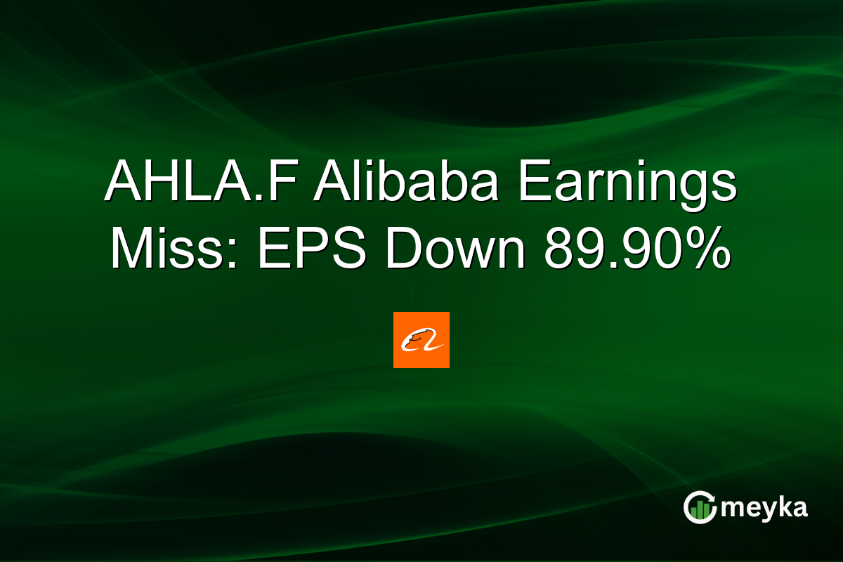 AHLA.F Alibaba Earnings Miss: EPS Down 89.90%