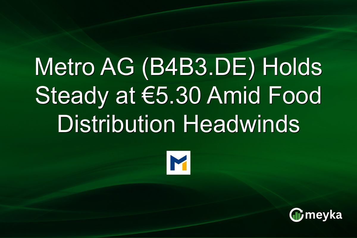 Metro AG (B4B3.DE) Holds Steady at €5.30 Amid Food Distribution Headwinds