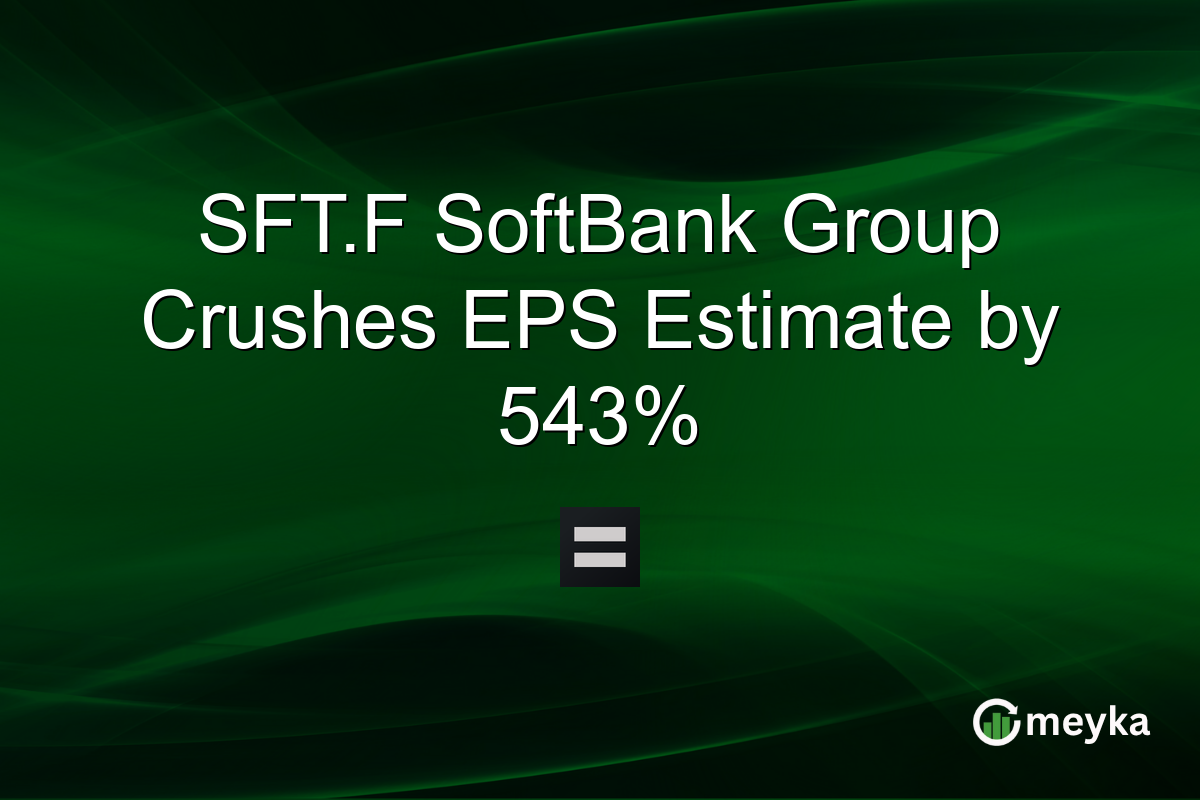 SFT.F SoftBank Group Crushes EPS Estimate by 543%