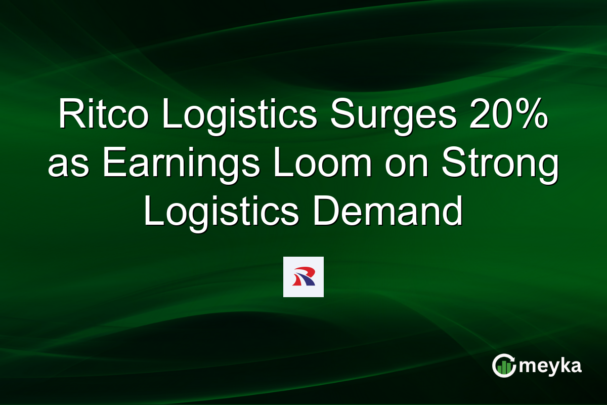 Ritco Logistics Surges 20% as Earnings Loom on Strong Logistics Demand