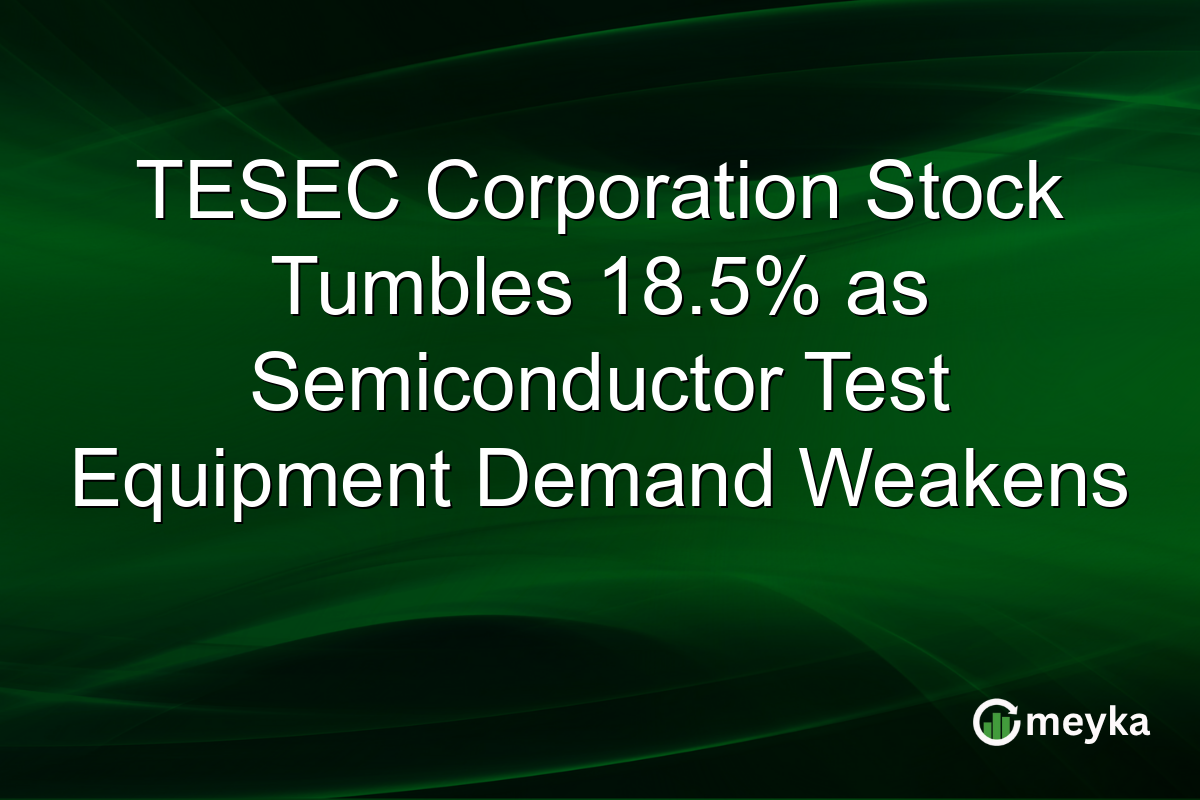 TESEC Corporation Stock Tumbles 18.5% as Semiconductor Test Equipment Demand Weakens