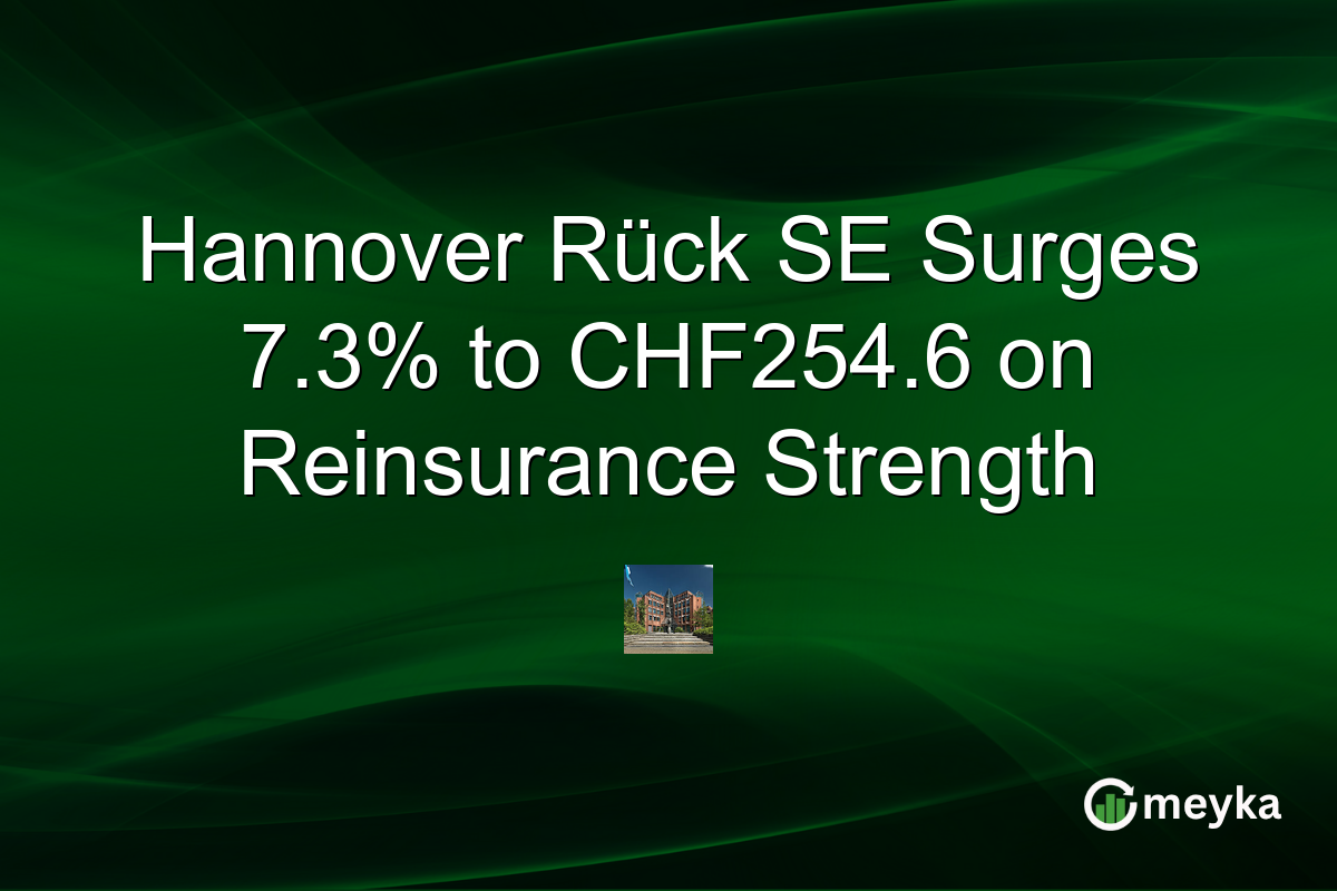 Hannover Rück SE Surges 7.3% to CHF254.6 on Reinsurance Strength