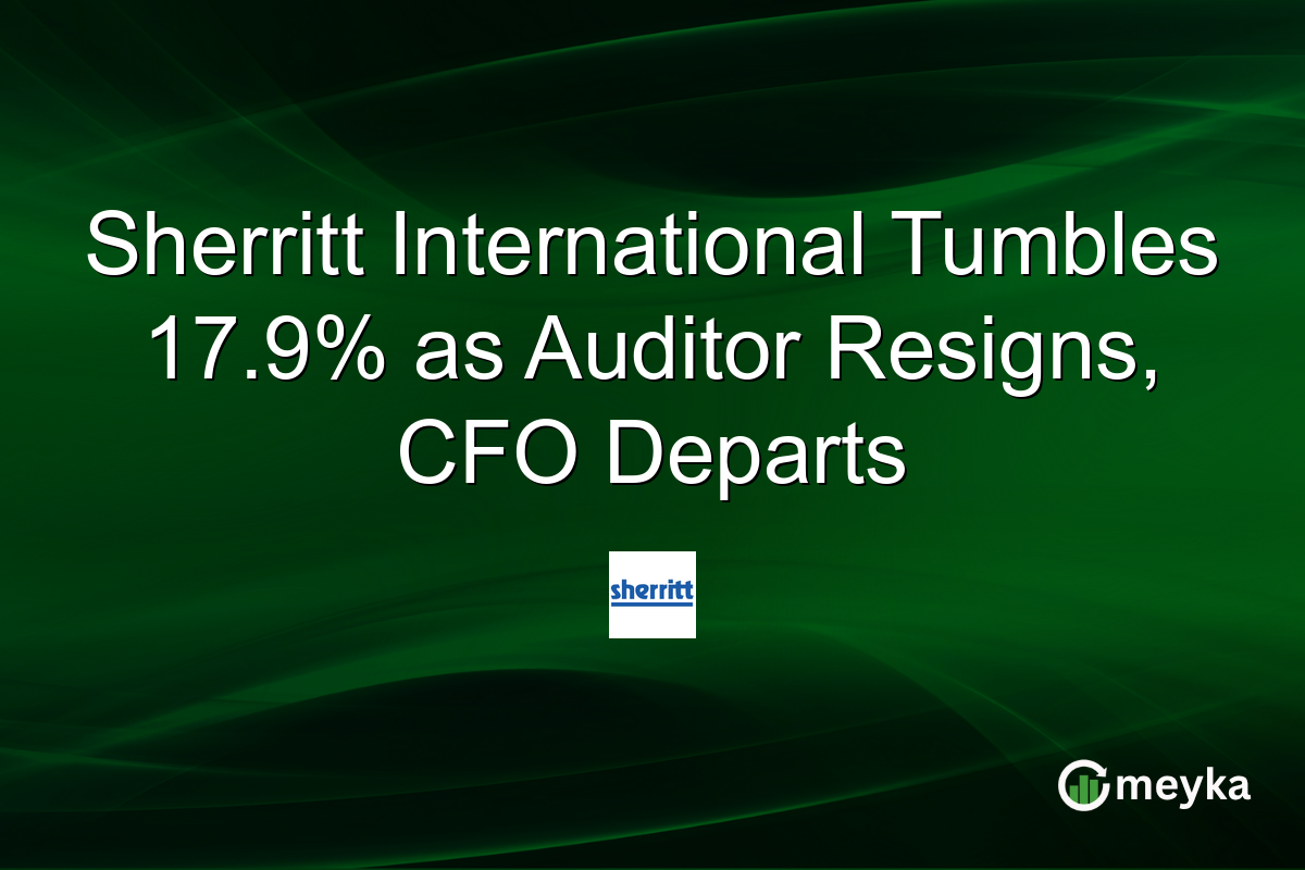 Sherritt International Tumbles 17.9% as Auditor Resigns, CFO Departs
