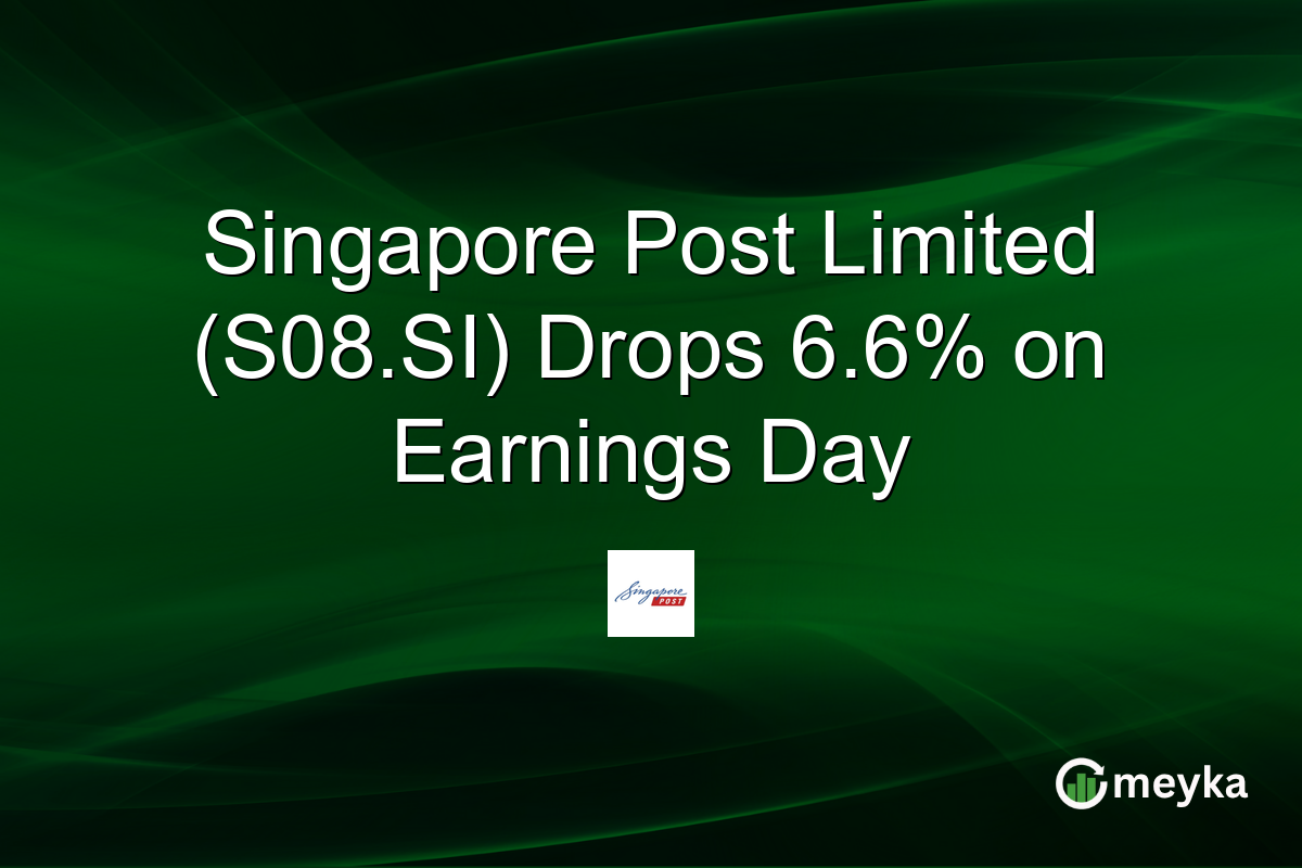 Singapore Post Limited (S08.SI) Drops 6.6% on Earnings Day