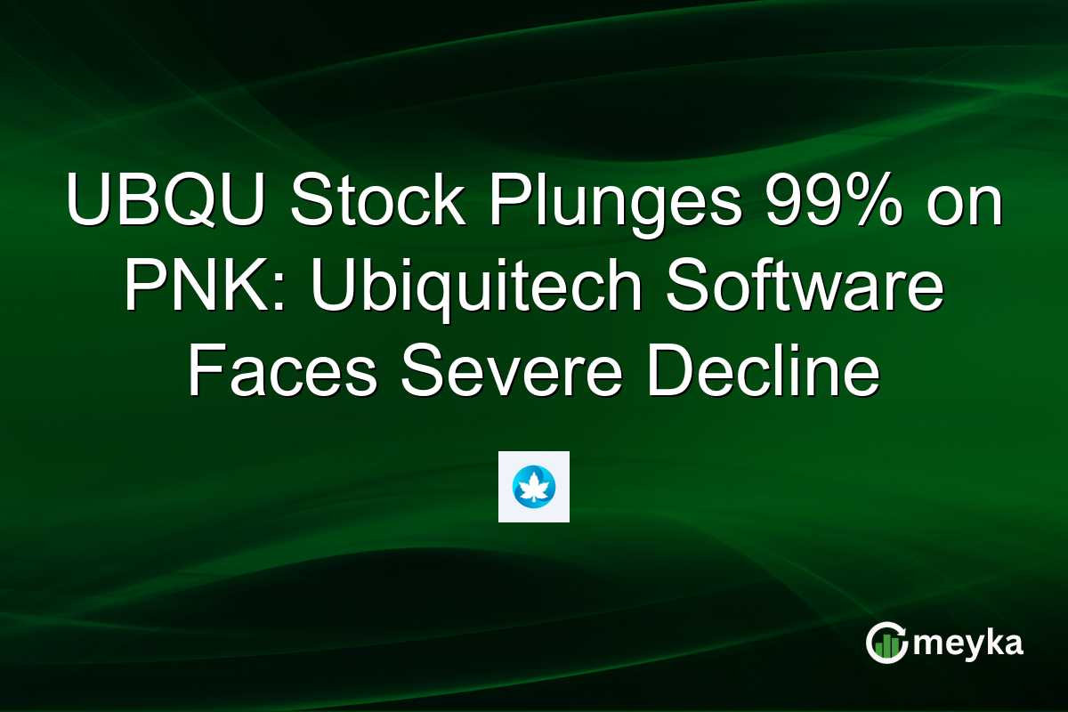 UBQU Stock Plunges 99% on PNK: Ubiquitech Software Faces Severe Decline
