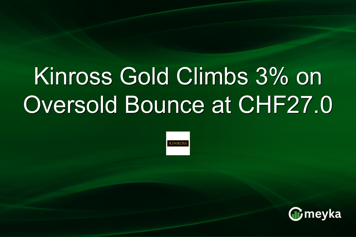 Kinross Gold Climbs 3% on Oversold Bounce at CHF27.0