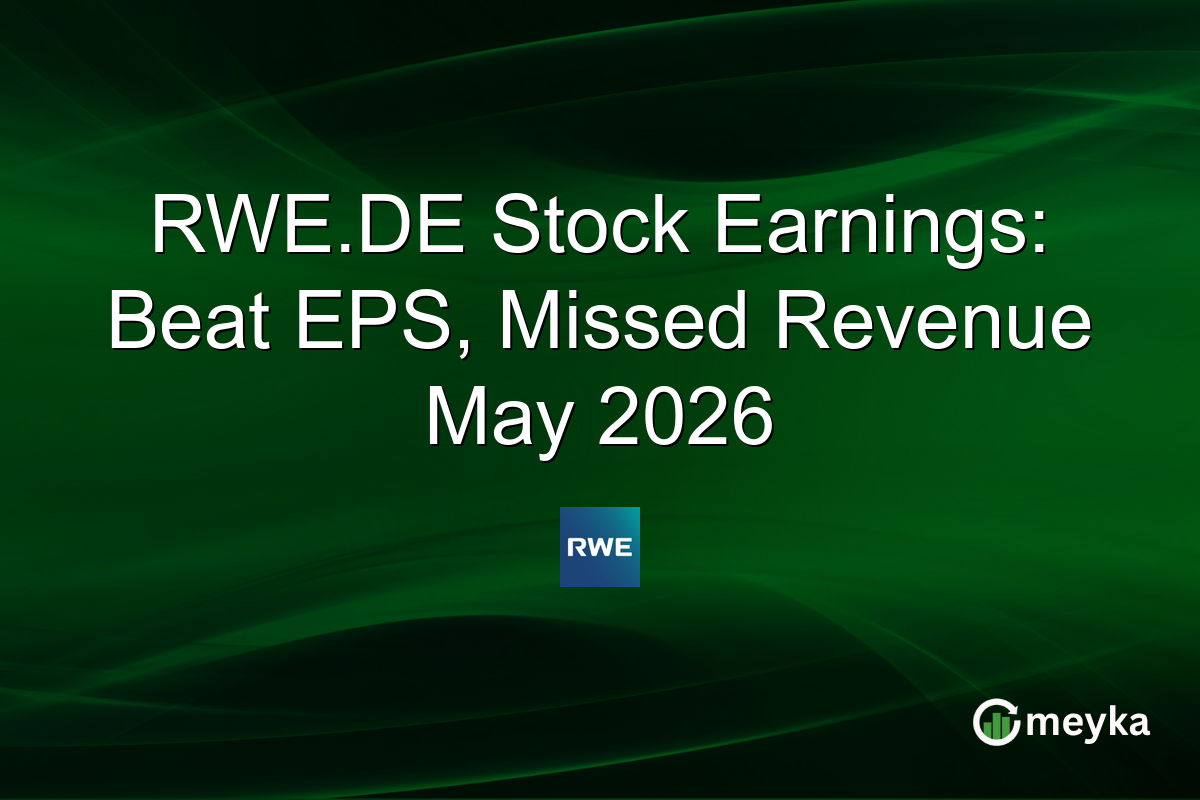 RWE.DE Stock Earnings: Beat EPS, Missed Revenue May 2026