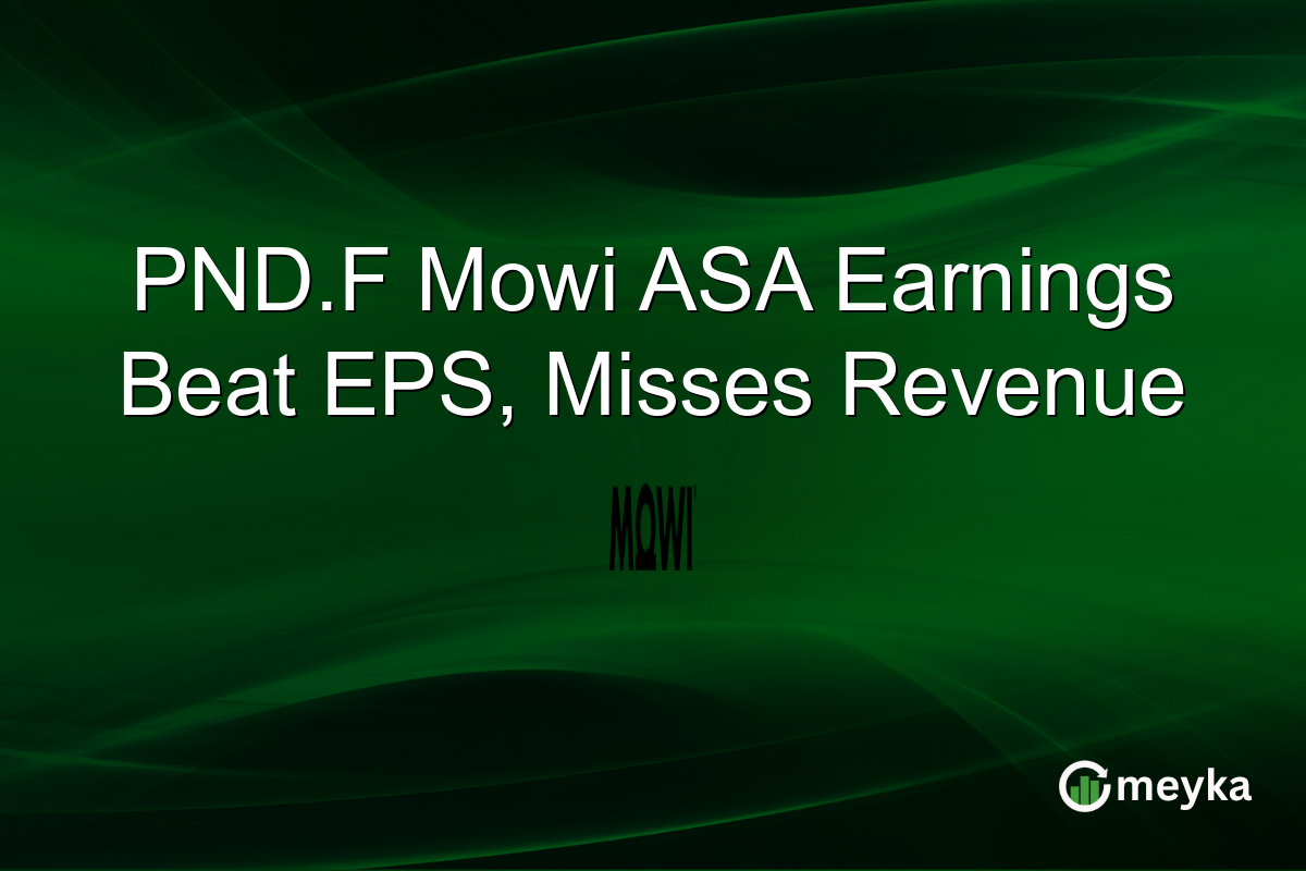 PND.F Mowi ASA Earnings Beat EPS, Misses Revenue