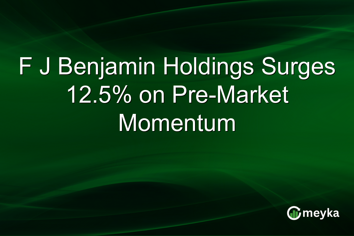 F J Benjamin Holdings Surges 12.5% on Pre-Market Momentum