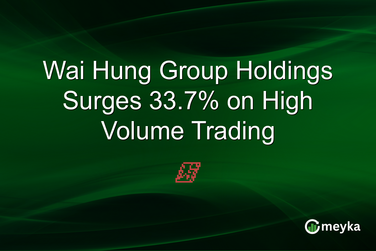 Wai Hung Group Holdings Surges 33.7% on High Volume Trading