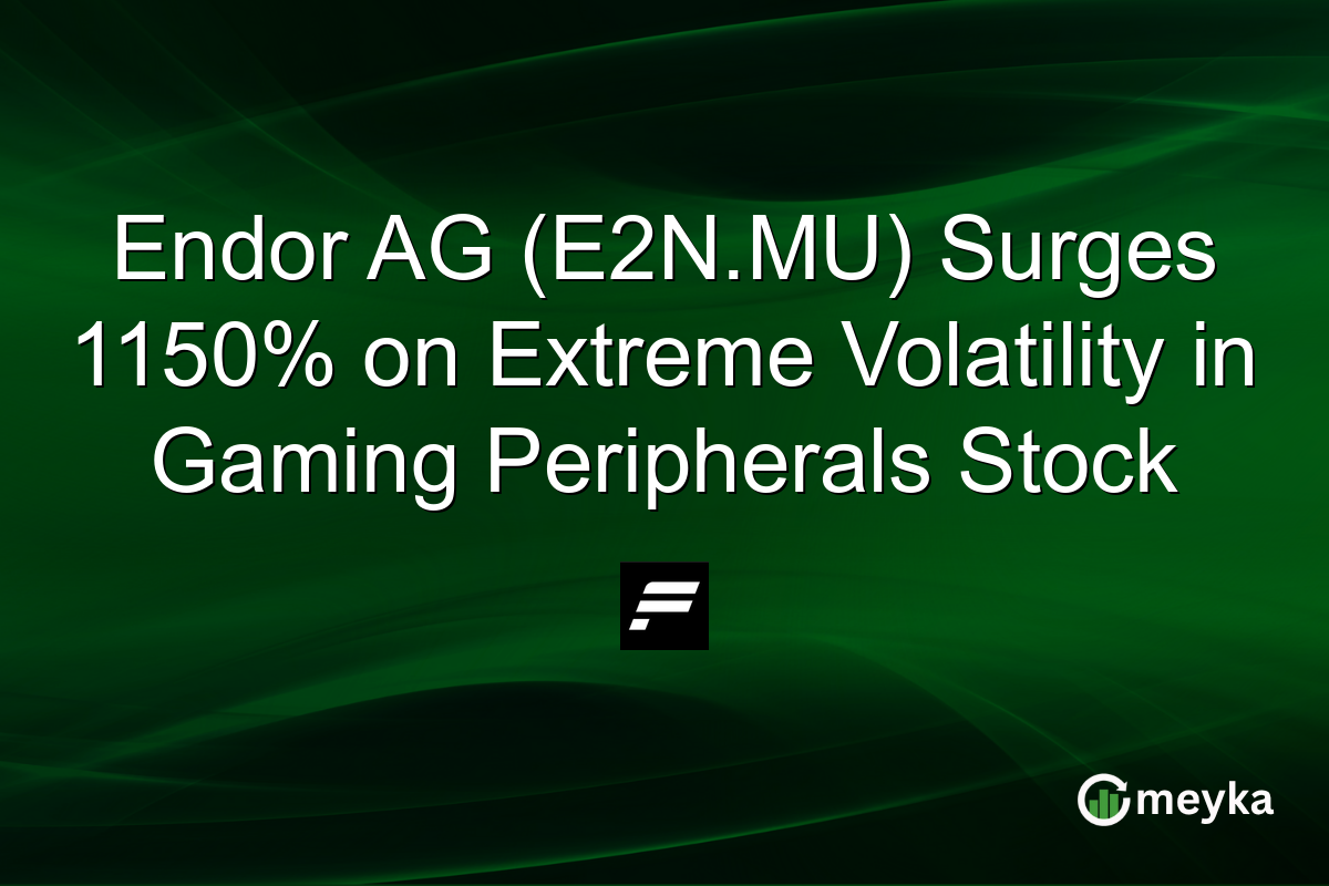 Endor AG (E2N.MU) Surges 1150% on Extreme Volatility in Gaming Peripherals Stock