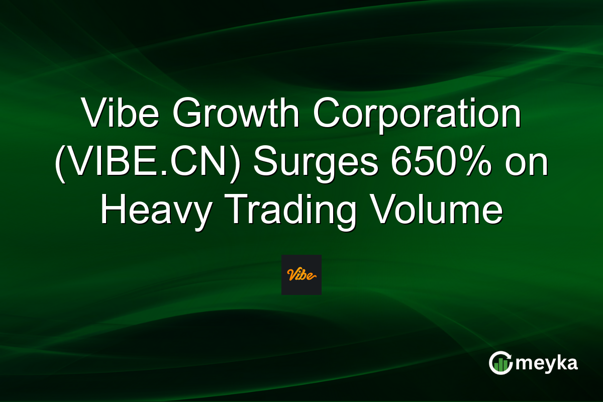 Vibe Growth Corporation (VIBE.CN) Surges 650% on Heavy Trading Volume