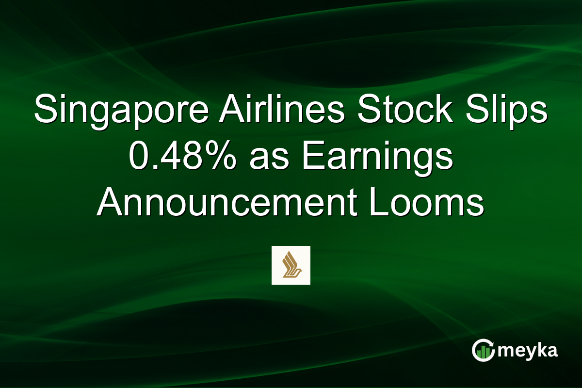 Singapore Airlines Stock Slips 0.48% as Earnings Announcement Looms
