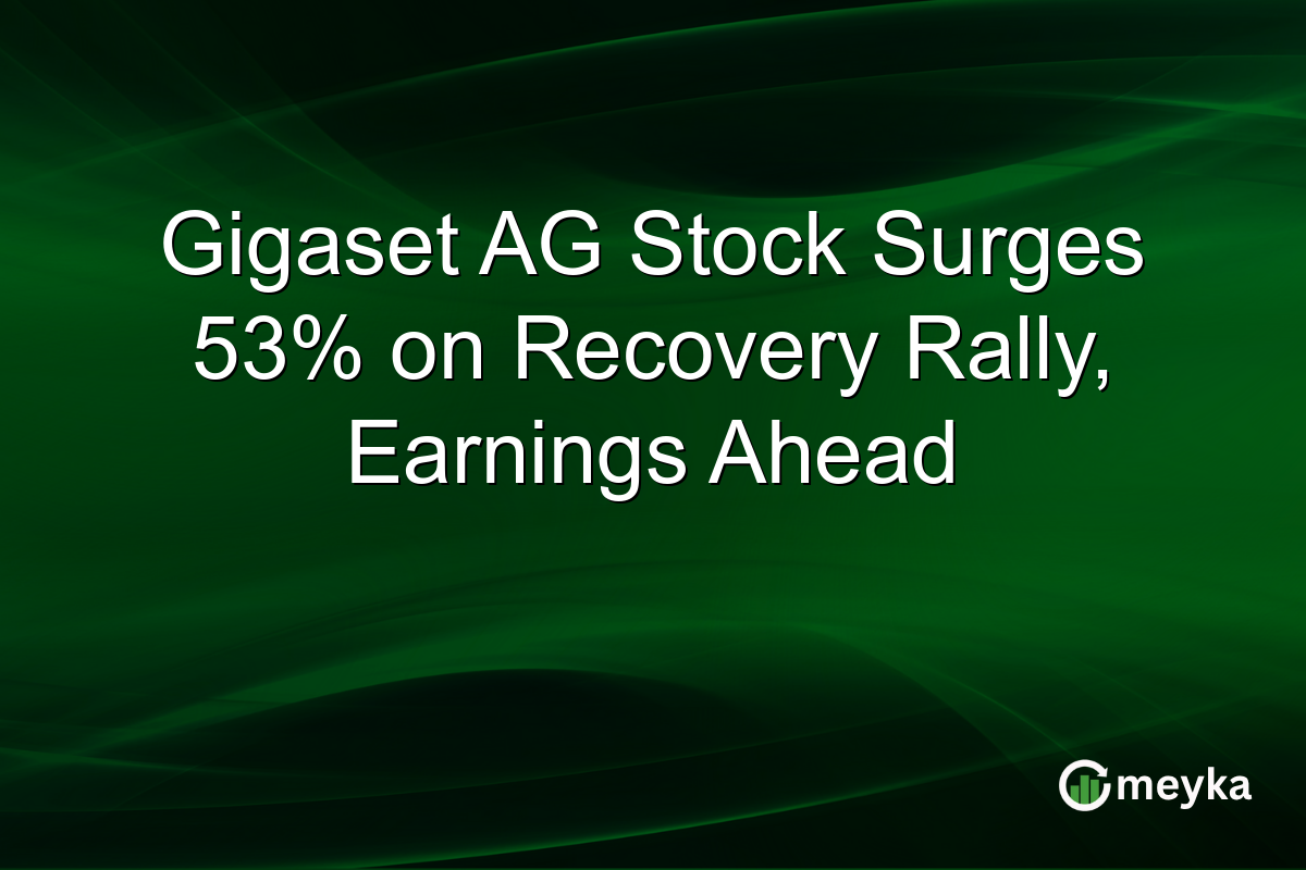 Gigaset AG Stock Surges 53% on Recovery Rally, Earnings Ahead