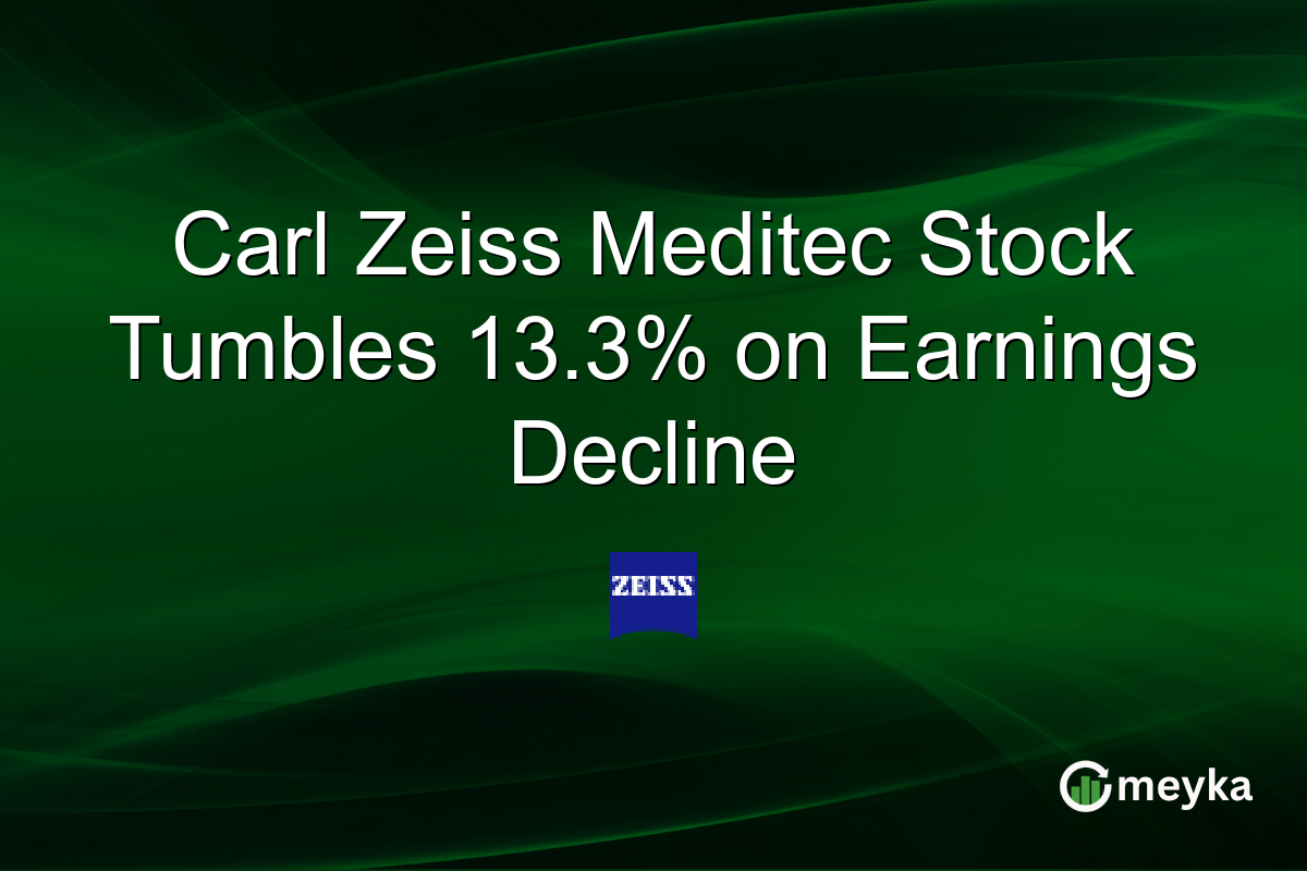 Carl Zeiss Meditec Stock Tumbles 13.3% on Earnings Decline