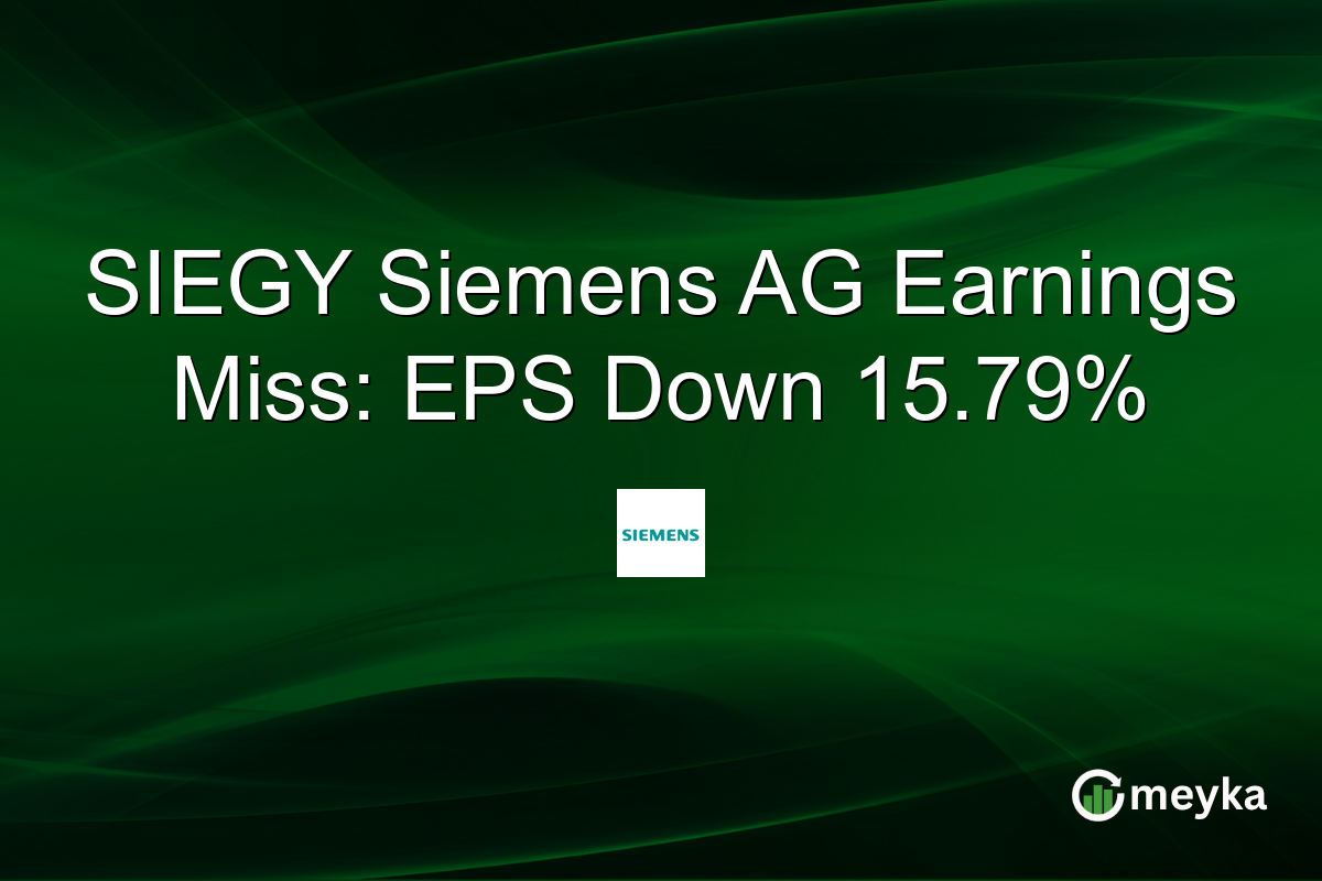 SIEGY Siemens AG Earnings Miss: EPS Down 15.79%