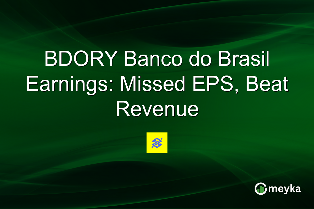 BDORY Banco do Brasil Earnings: Missed EPS, Beat Revenue