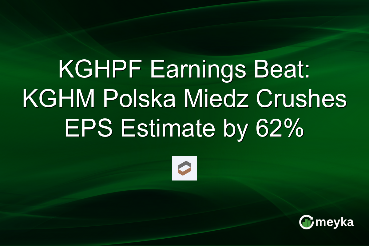KGHPF Earnings Beat: KGHM Polska Miedz Crushes EPS Estimate by 62%