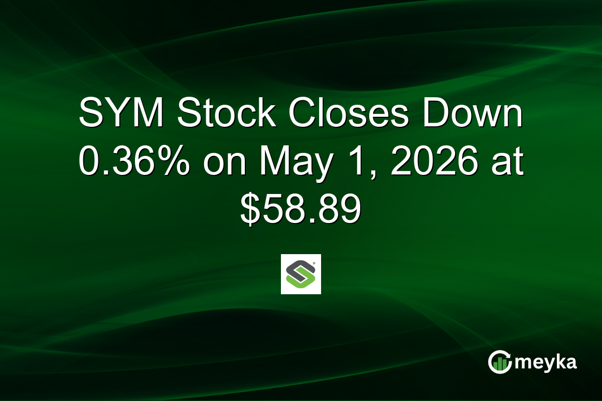 SYM Stock Closes Down 0.36% on May 1, 2026 at $58.89