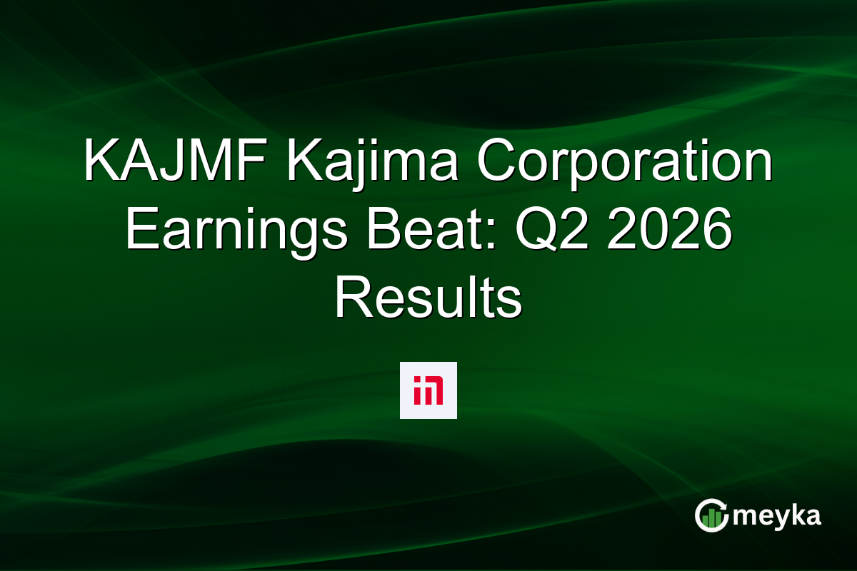 KAJMF Kajima Corporation Earnings Beat: Q2 2026 Results