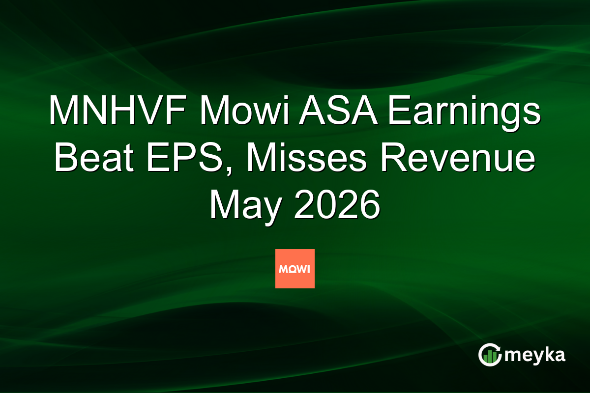 MNHVF Mowi ASA Earnings Beat EPS, Misses Revenue May 2026