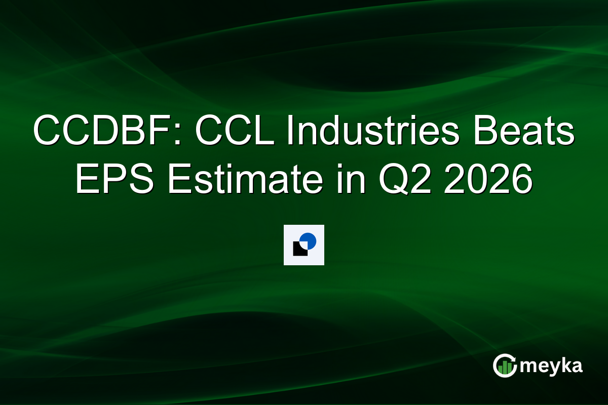 CCDBF: CCL Industries Beats EPS Estimate in Q2 2026