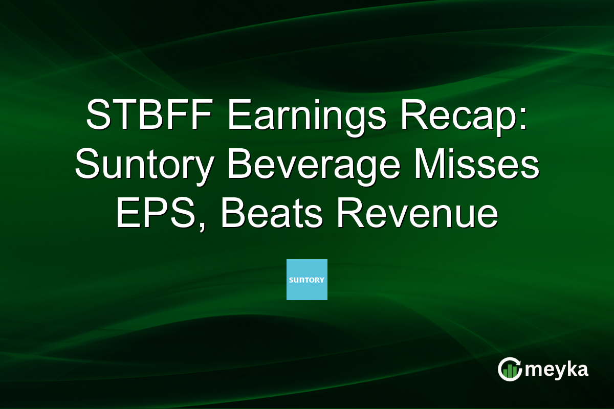 STBFF Earnings Recap: Suntory Beverage Misses EPS, Beats Revenue