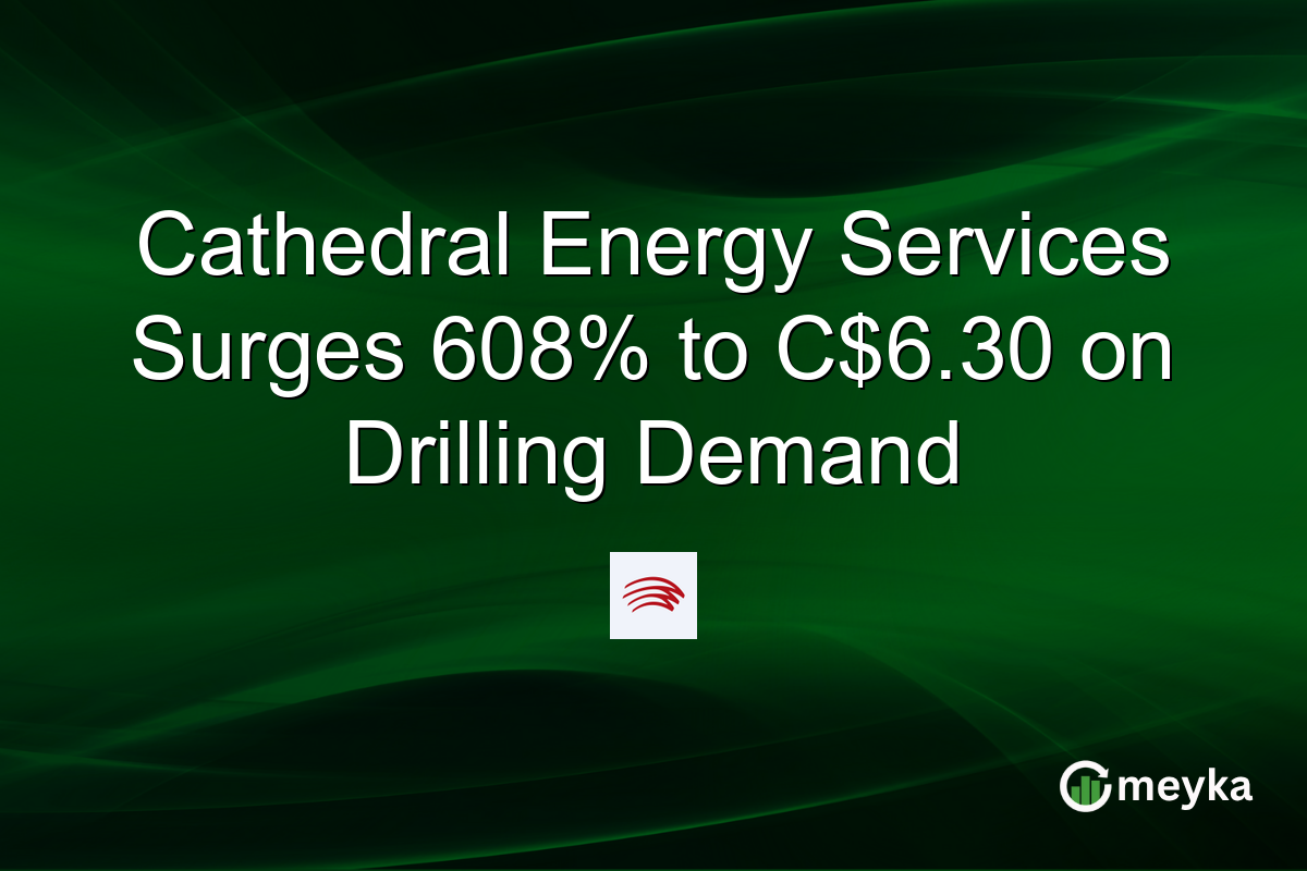 Cathedral Energy Services Surges 608% to C$6.30 on Drilling Demand